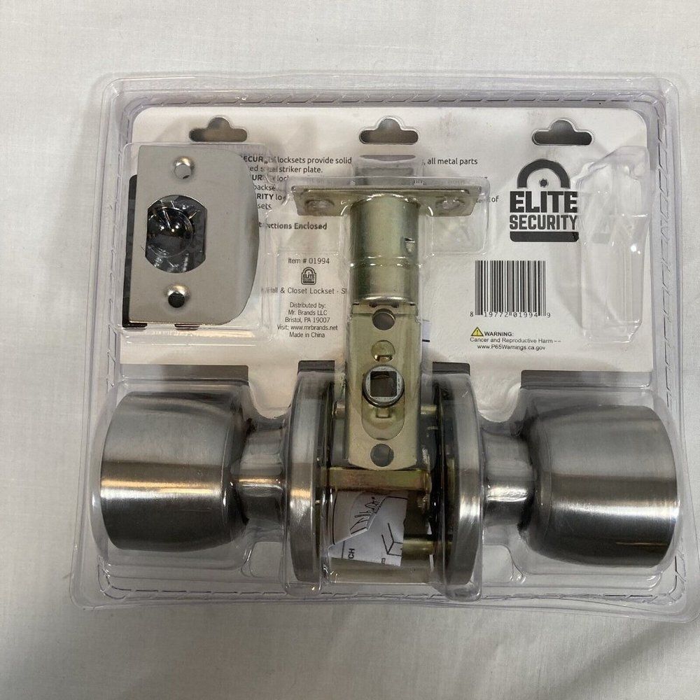 Interior Passage Door Knob Keyless Hall Closet Lockset Satin Nickel All Metal - Picture 2 of 7